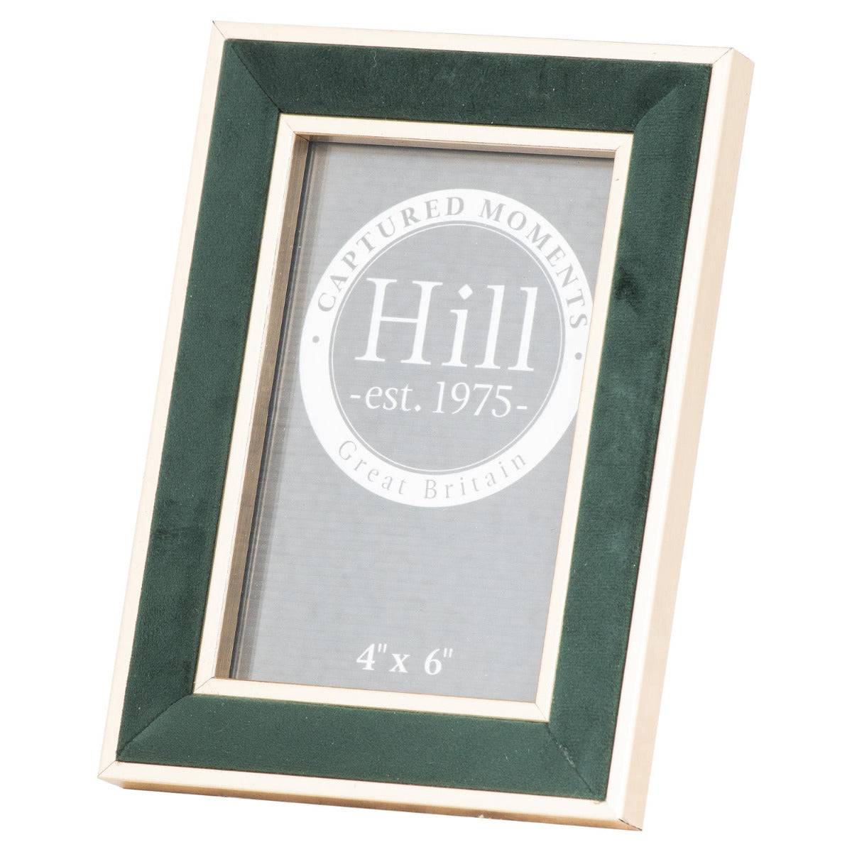 Gold Edged Emerald Velvet 4X6 Photo Frame - Price Crash Furniture