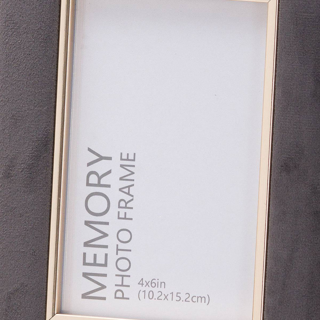Grey Velvet With Gold 4X6 Frame - Price Crash Furniture