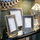 Grey Velvet With Gold 4X6 Frame - Price Crash Furniture