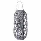 Huge Grey Large Standing Wicker Lantern - Price Crash Furniture