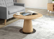 Jual Furnishings JF318 Siena Coffee Table Oak/Black - Price Crash Furniture
