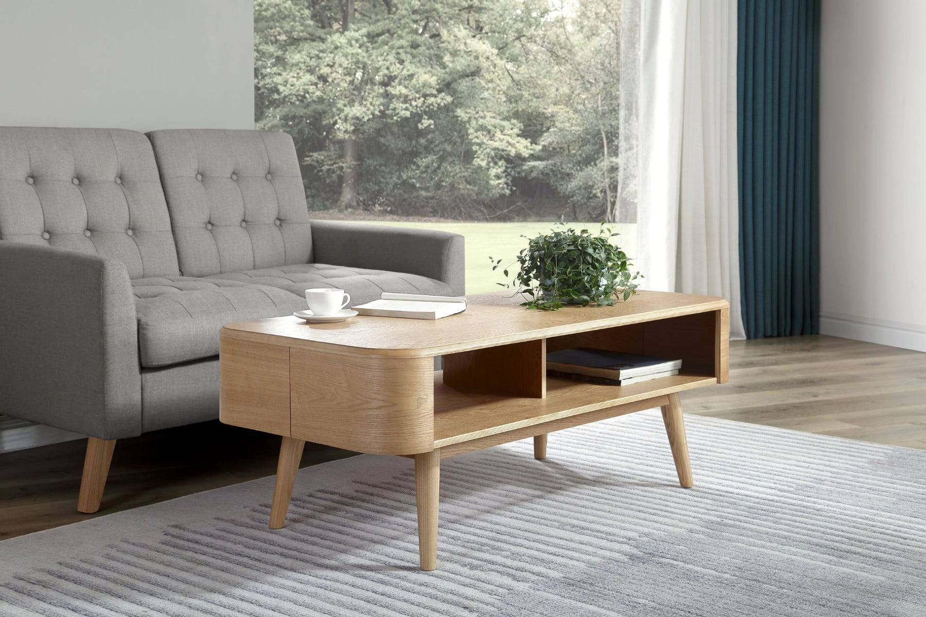 Jual Furnishings JF811 Oslo Coffee Table Oak - Price Crash Furniture