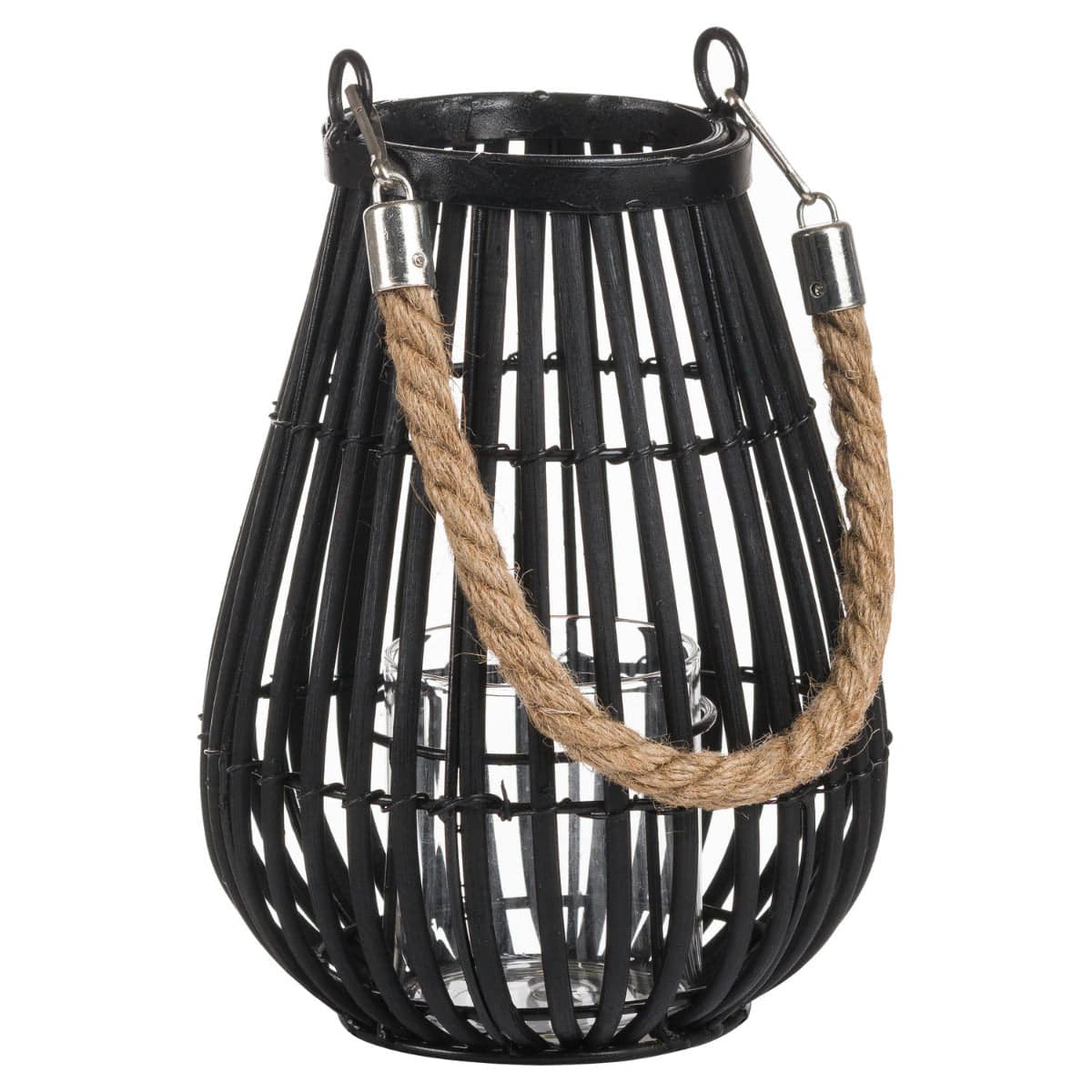 Large Domed Rattan Lantern With Rope Detail - Price Crash Furniture