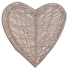 Large Heart Wicker Wall Art - Price Crash Furniture