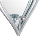 Large Silver Mirrored Heart Candle Holder - Price Crash Furniture