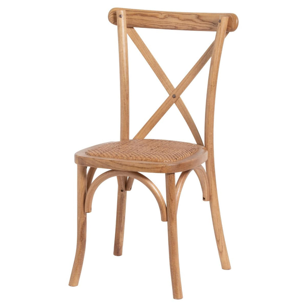 Light Oak Cross Back Dining Chair - Price Crash Furniture