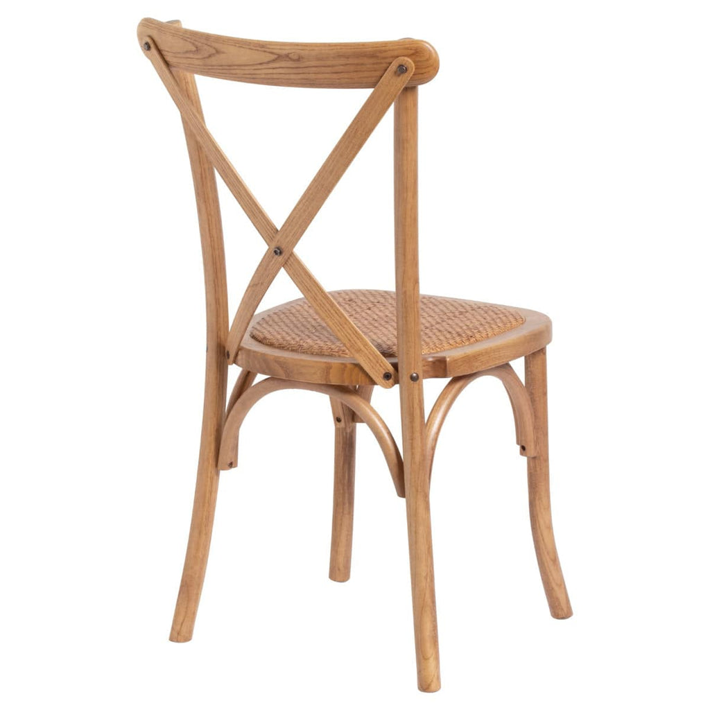Light Oak Cross Back Dining Chair - Price Crash Furniture