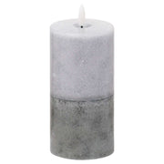 Luxe Collection Natural Glow 3x6 Grey Dipped LED Candle - Price Crash Furniture