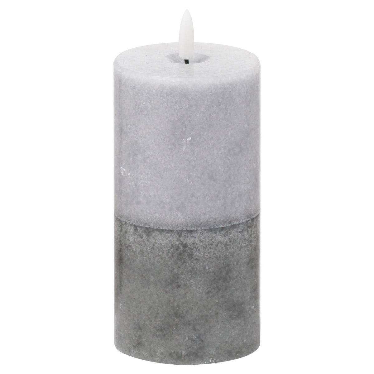 Luxe Collection Natural Glow 3x6 Grey Dipped LED Candle - Price Crash Furniture