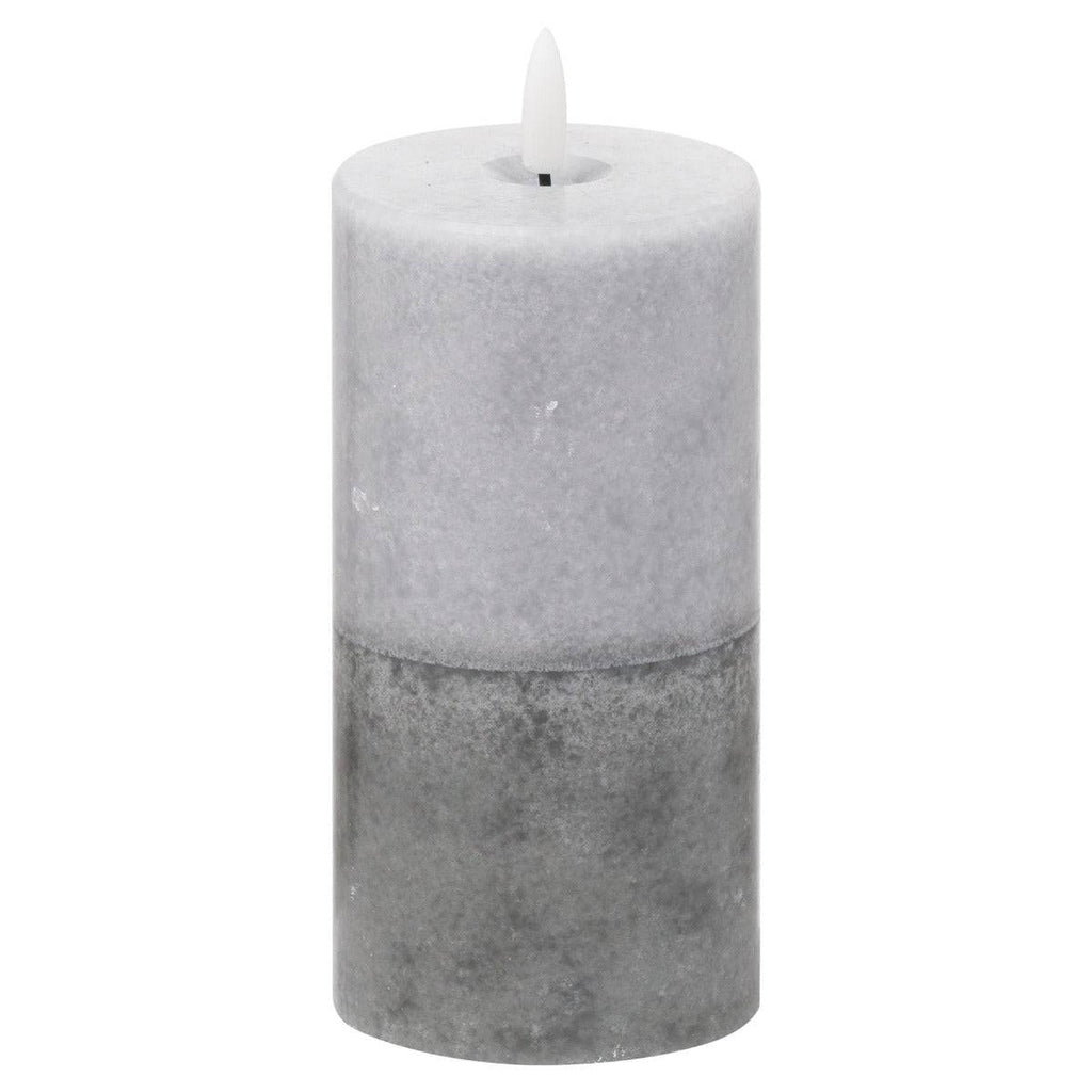 Luxe Collection Natural Glow 3x6 Grey  Dipped LED Candle - Price Crash Furniture