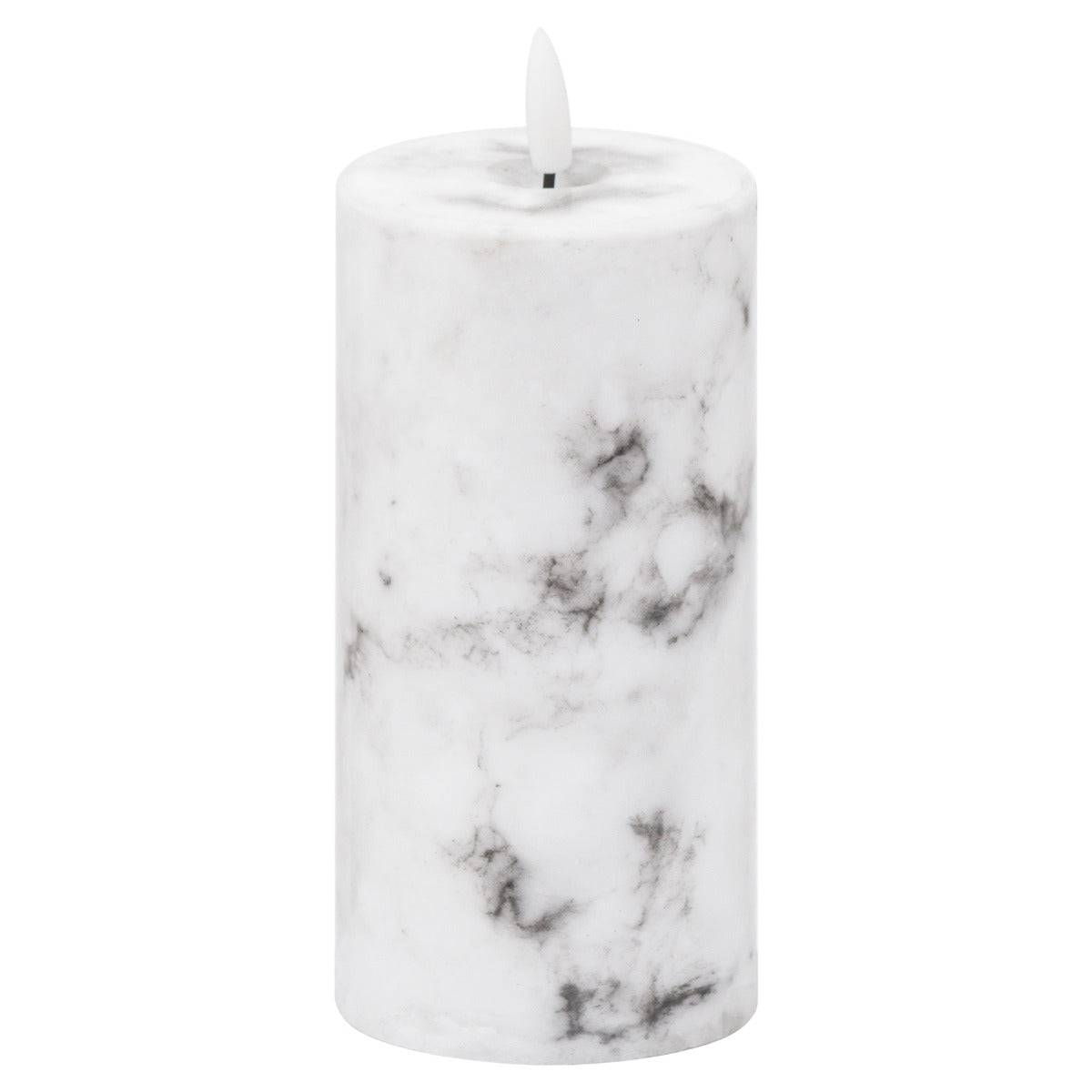 Luxe Collection Natural Glow 3x6 Marble Effect LED Candle - Price Crash Furniture