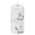 Luxe Collection Natural Glow 3x6 Marble Effect LED Candle - Price Crash Furniture