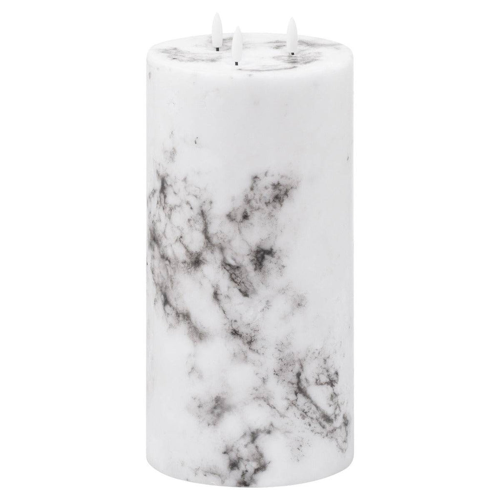 Luxe Collection Natural Glow 6x12 Marble Effect LED Candle - Price Crash Furniture