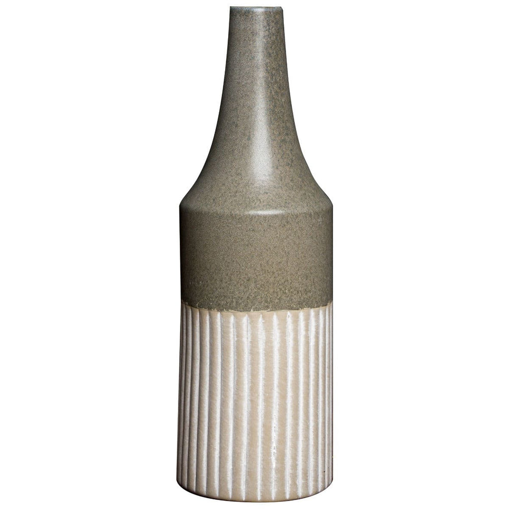 Mason Collection Grey Ceramic Convex Vase - Price Crash Furniture