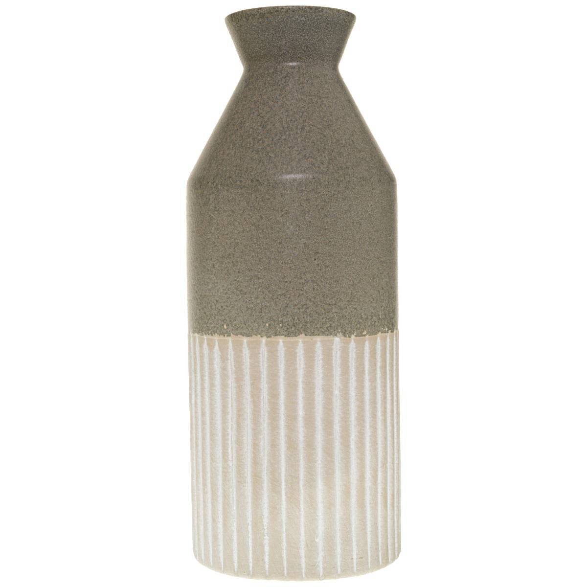 Mason Collection Grey Ceramic Ellipse Vase - Price Crash Furniture