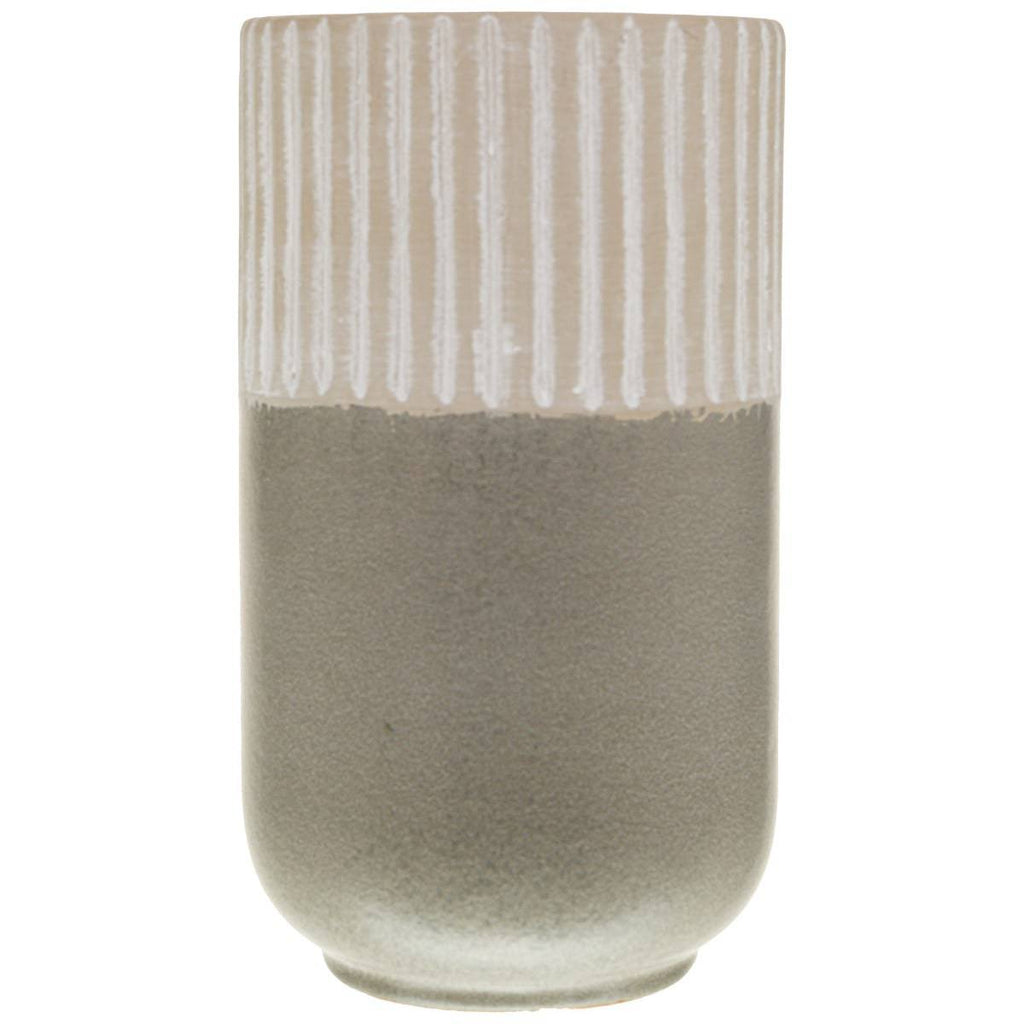 Mason Collection Grey Ceramic Straight Vase - Price Crash Furniture