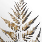 Metallic Mirrored Brass Fern Wall Art - Price Crash Furniture