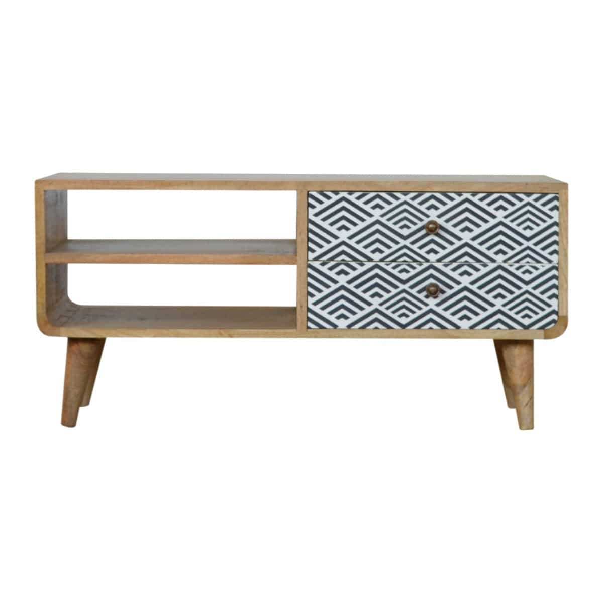 Monochrome Print Media Unit - Price Crash Furniture