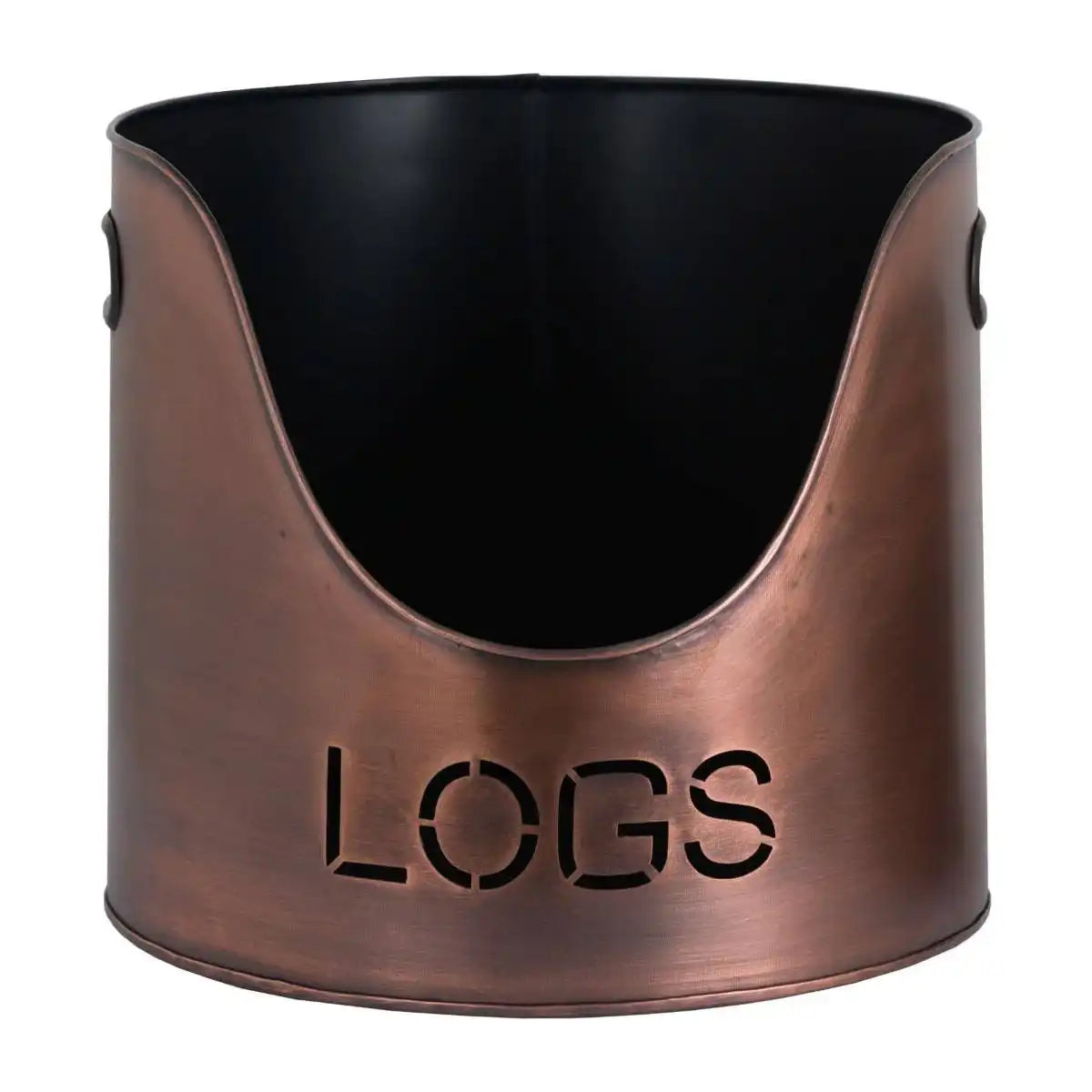 Copper Finish Logs And Kindling Buckets & Matchstick Holder - Price Crash Furniture