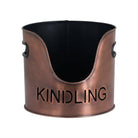 Pewter Finish Logs And Kindling Buckets & Matchstick Holder - Price Crash Furniture