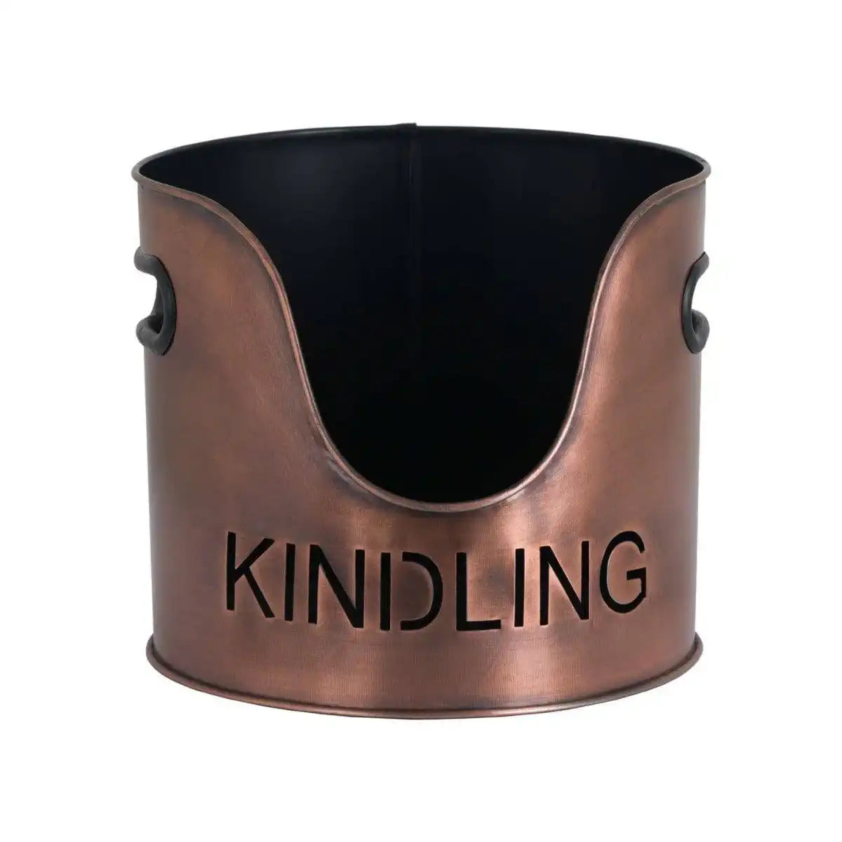 Copper Finish Logs And Kindling Buckets & Matchstick Holder - Price Crash Furniture