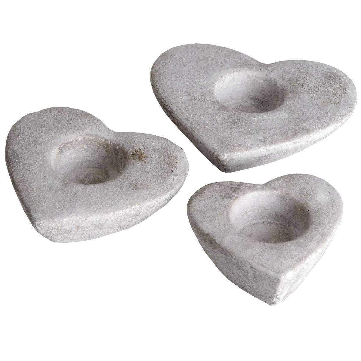 Set Of Three Heart Tea Light Holders - Price Crash Furniture