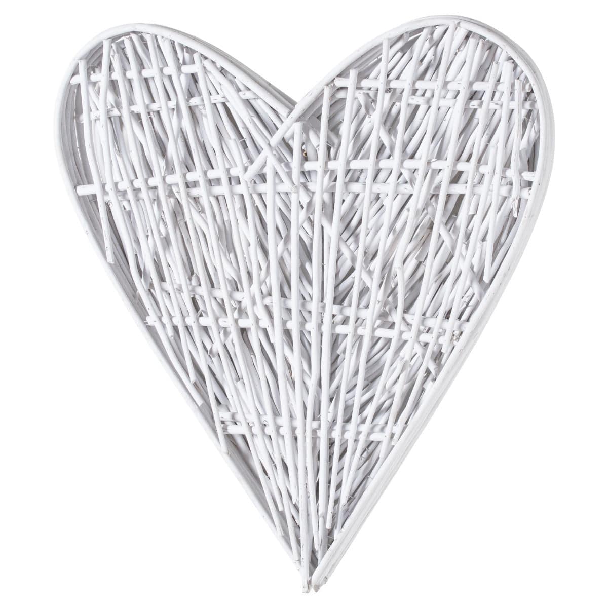 Small White Willow Branch Heart - Price Crash Furniture