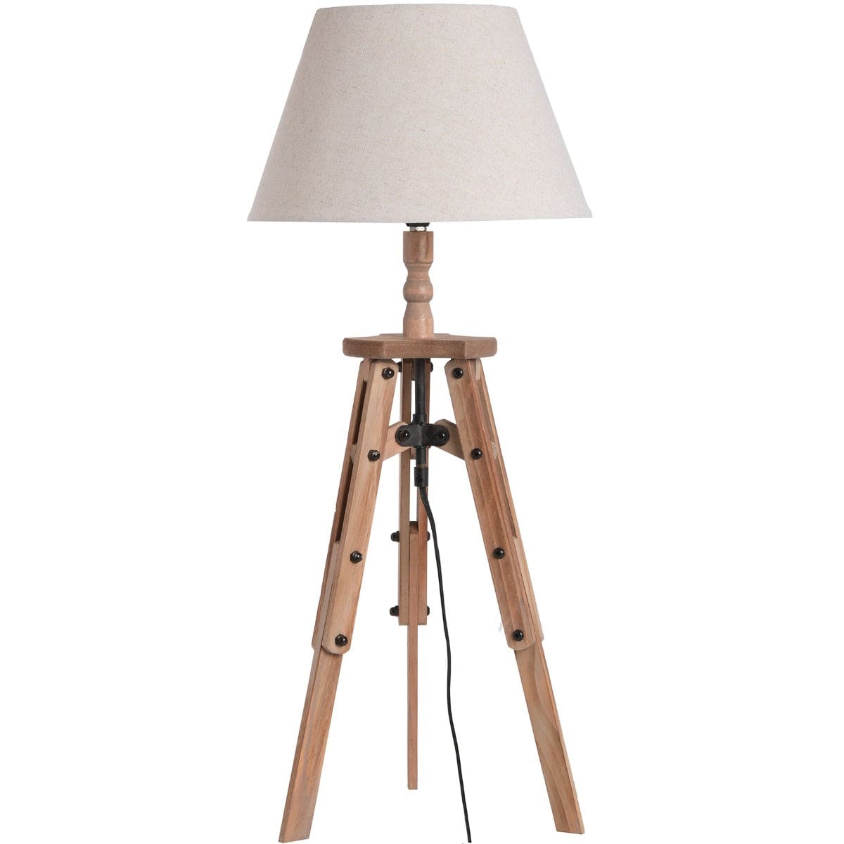 Wooden Tripod Table Lamp - Price Crash Furniture