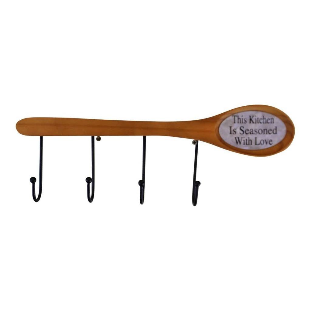 26cm Wooden Spoon W/Hooks - Price Crash Furniture
