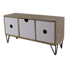 3 Drawer Trinket Unit with Wire Legs, Horizontal Style - Price Crash Furniture