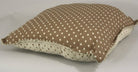 38x38cm Brown Polka Dot Reversible Cushion - Price Crash Furniture