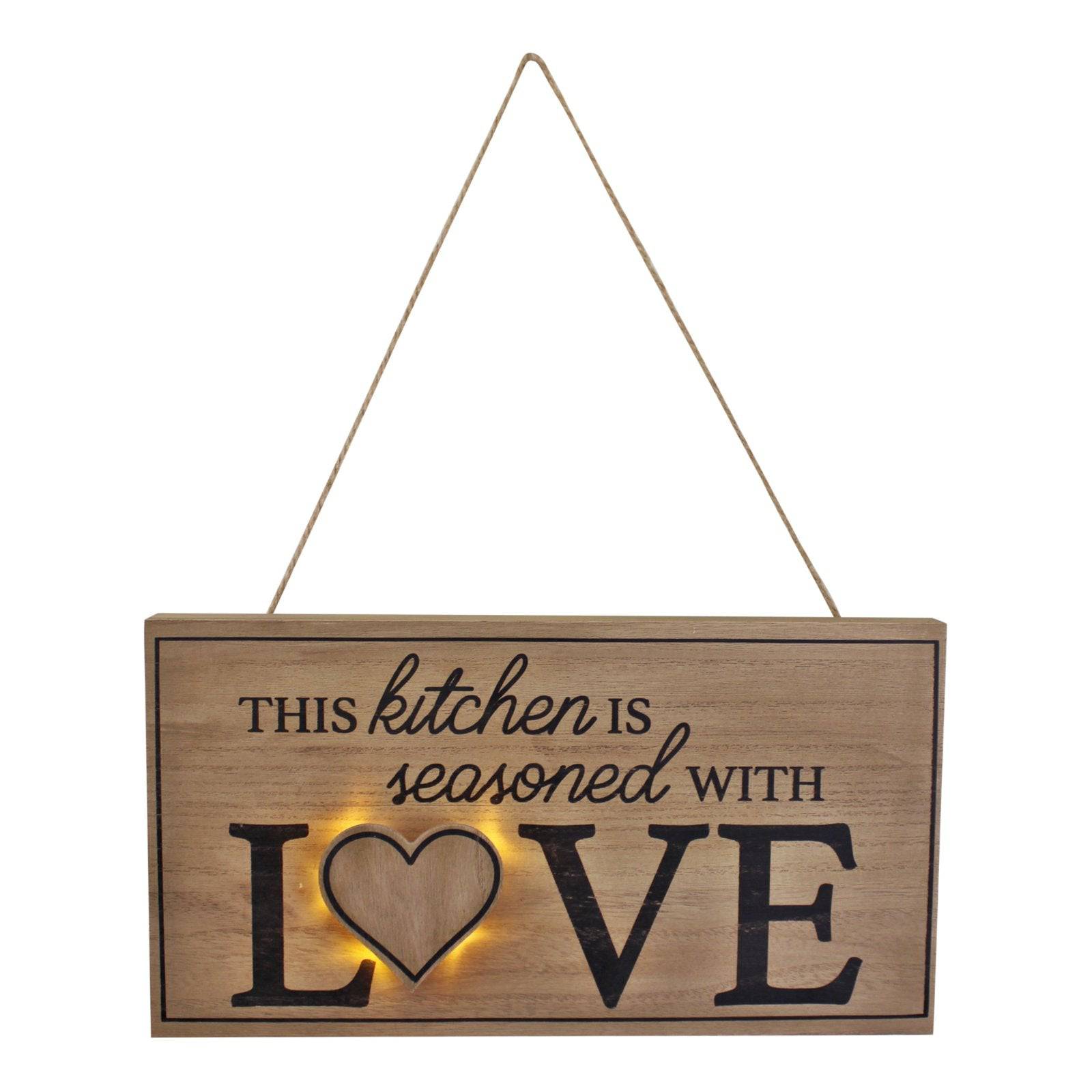 3D LED Kitchen Wall Hanging Plaque - Love - Price Crash Furniture