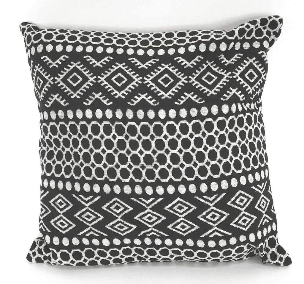 43x43cm Aztec Design Cushion in Black & white - Price Crash Furniture