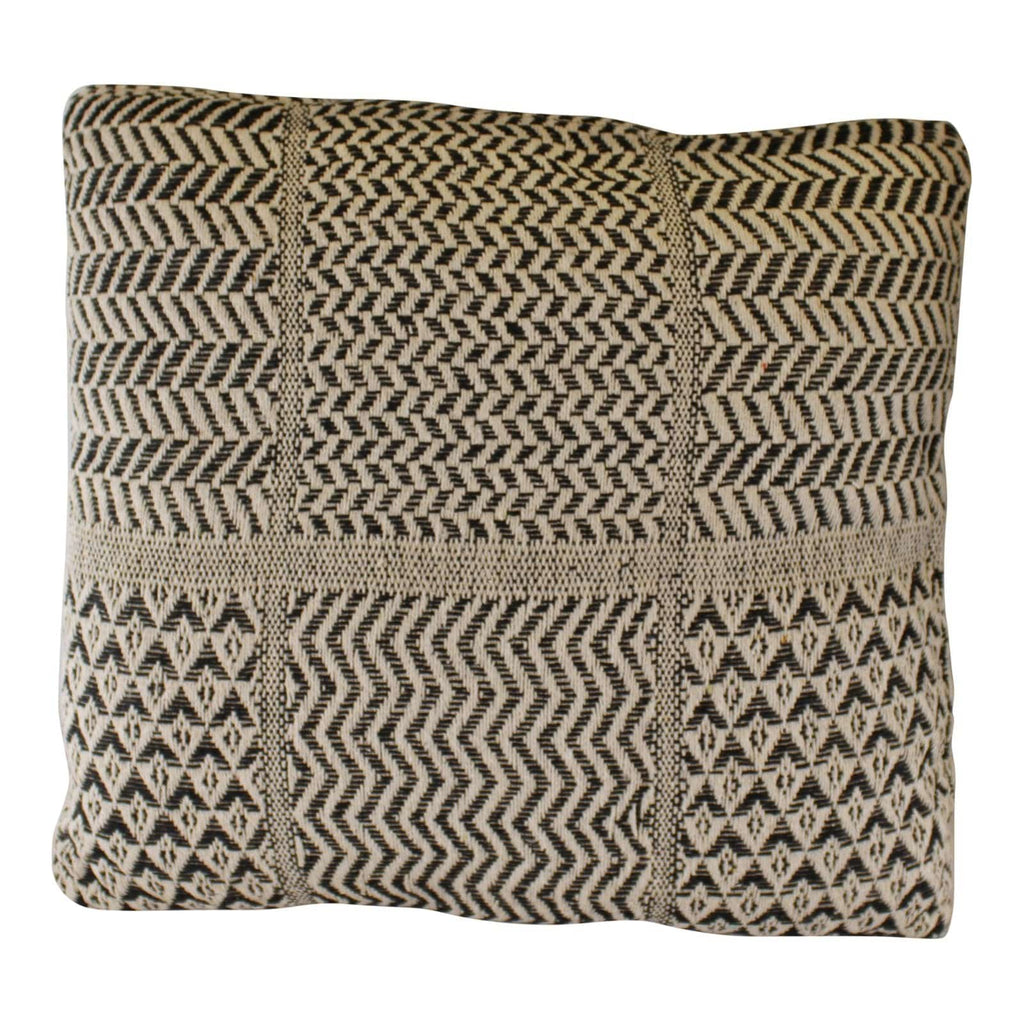 45x45cm Aztec Design Cushion in Black & Natural - Price Crash Furniture