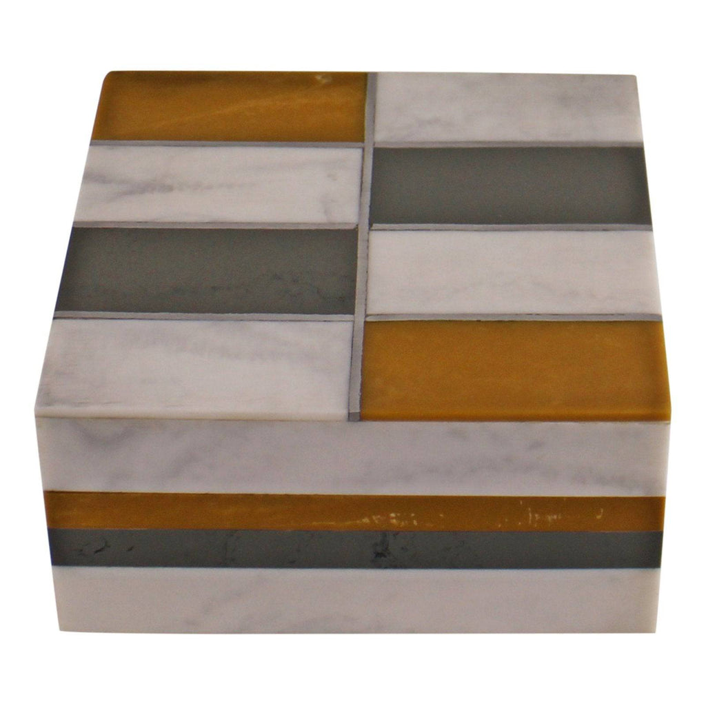 Abstract Design Resin Trinket Box, Design 2, Rectangular - Price Crash Furniture