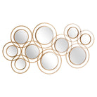 Abstract Gold Circular Wall Mirror - Price Crash Furniture