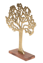 Antique Gold Tree On Wooden Base Large - Price Crash Furniture