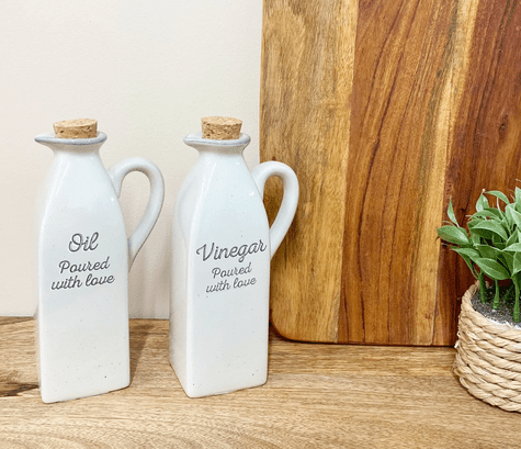 Antique Grey Oil & Vinegar Containers - Price Crash Furniture