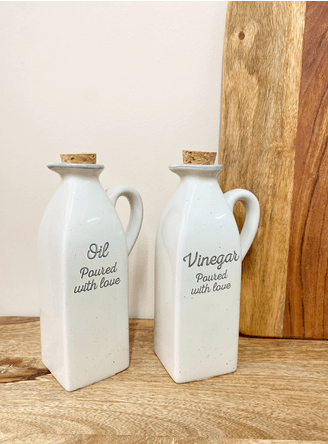 Antique Grey Oil & Vinegar Containers - Price Crash Furniture