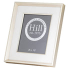 Antiqued Pewter Deep Framed White Velvet 8X10 Photo Frame - Price Crash Furniture