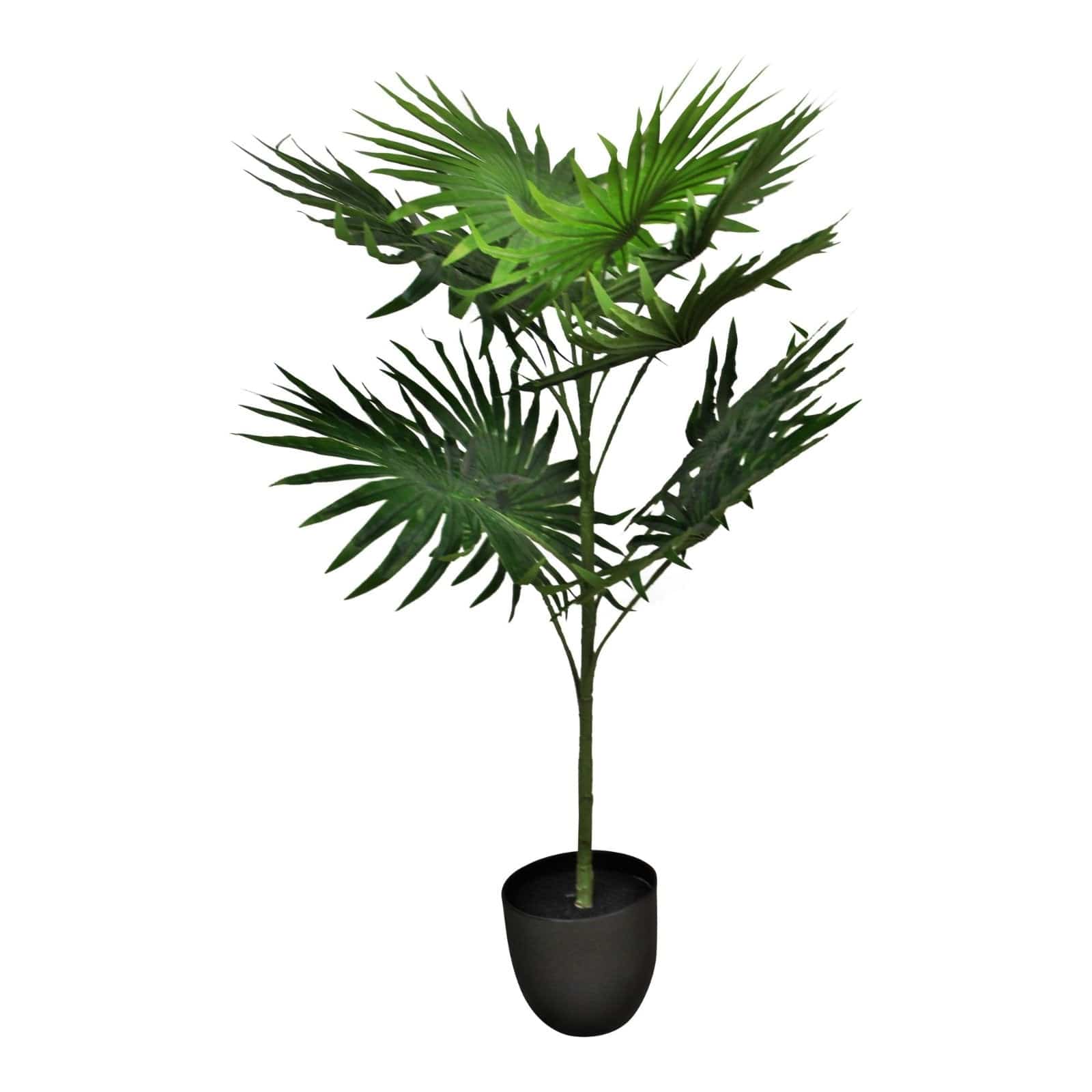 Artificial Fan Palm Tree 100cm with 10 leaves, Washingtonia Palm - Price Crash Furniture