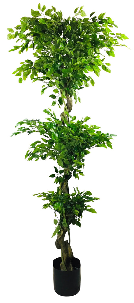 Artificial Ficus Tree 175cm Topiary Mini Leaves - Price Crash Furniture