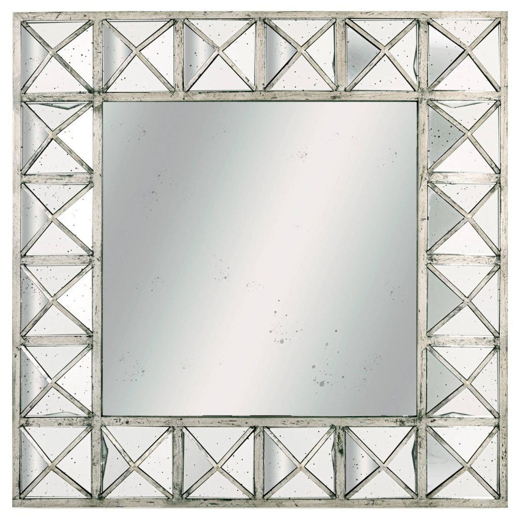 Augustus Detailed Triangulated Wall Mirror - Price Crash Furniture