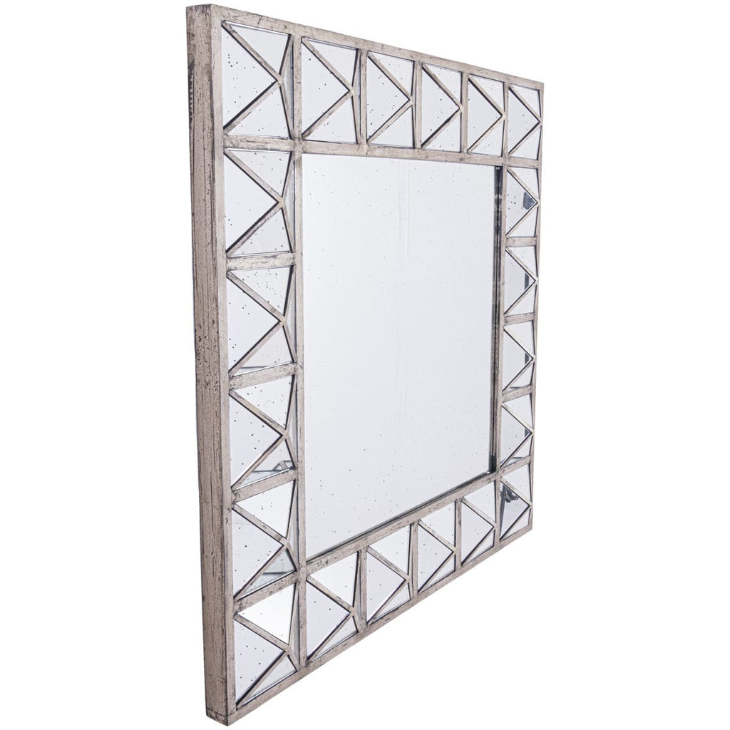Augustus Detailed Triangulated Wall Mirror - Price Crash Furniture