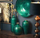 Aztec Collection Brass Embossed ceramic Dipped Side Table - Price Crash Furniture