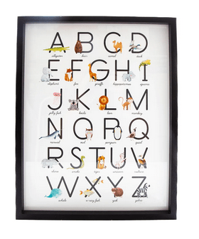 Baby Alphabet A-Z Animal Print Frame - Price Crash Furniture