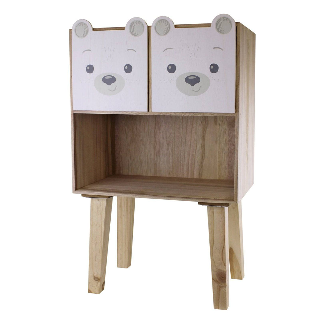 Baby Bear Two Drawer Storage Unit Bedside Table - Price Crash Furniture