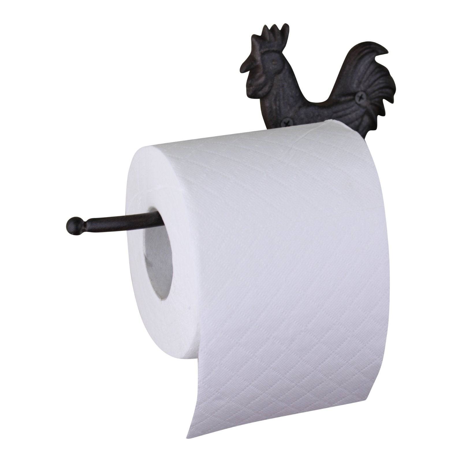 Bathroom Accessory - Cast Iron Rustic Toilet Roll Holder, Chicken - Price Crash Furniture