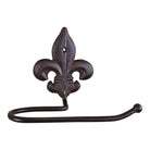 Bathroom Accessory - Cast Iron Rustic Toilet Roll Holder, Fleur de Lis - Price Crash Furniture