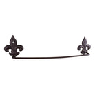 Bathroom Accessory - Cast Iron Rustic Towel Rail, Fleur de Lis - Price Crash Furniture